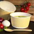 Suppenbecher, Pappe rund 380 ml Ø 11 cm · 5,8 cm braun/weiss Ripple Wall - Bild 2 thumbnail