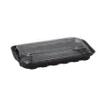 Sushi-Schalen rechteckig 21 x 11 cm x 4,3 cm schwarz mit transparentem Deckel - Bild 1 thumbnail