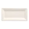 Zuckerrohr Teller, "pure" eckig 13 x 26 cm weiss - Bild 1 thumbnail