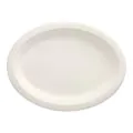 Zuckerrohr Teller, "pure" oval 26 x 20 cm weiss - Bild 1 thumbnail